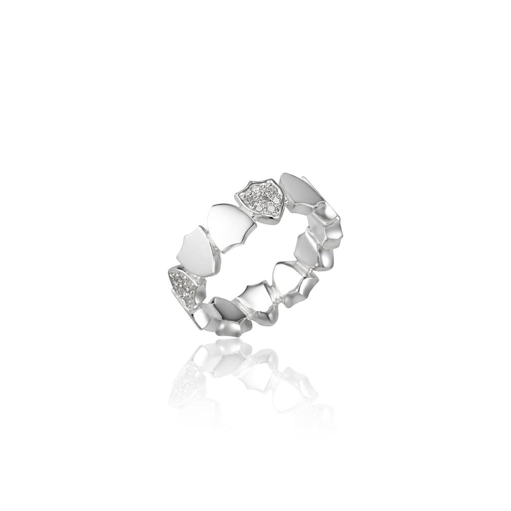 Scudo Signature Color Stone Shield Ring (Type B)