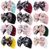 Flower Big Bowknot Baby Hat Soft Velvet Baby Girls Hat Bonnet Spring Infant Toddler Turban Cap Beanie Kids Hat