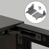 2Pcs Hydraulic Damping Buffering Hinge Aluminum Frame Glass Door Hinge Cabinet Door Buffer Door Hinge Easy To Install