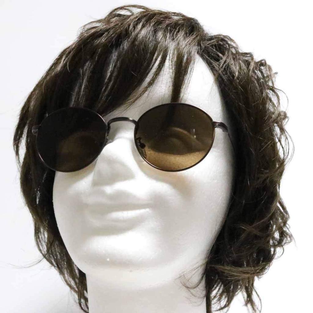 Brown x Brown Sunglasses for Men and Round Metal UV Colored Korean Y2K [FashionBerry] Women, Frame, 99% Protection, Lenses, Style, Streetwear,