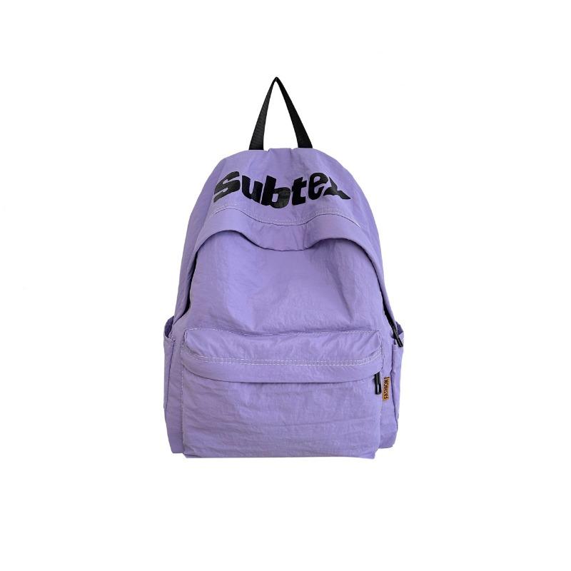 Junior High School Student Schoolbag, Female College Student Letter Backpack, Large-capacity and Versatile Backpack