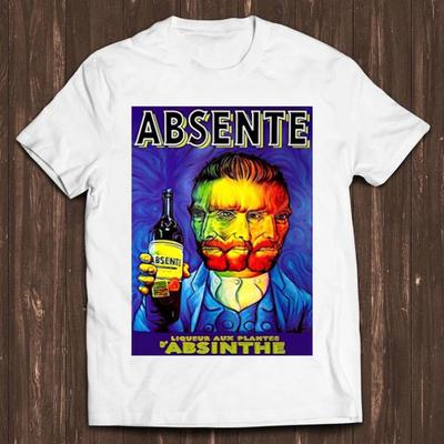 Absinthe T Shirt Vincent Van Gogh Funny Cool Gift Tee Summer Mens and Womens Loose and Breathable Tshirt Top