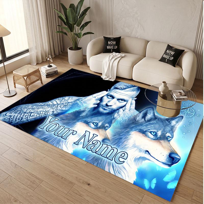 Custom Name Crystal Velvet Rug,Kontra K Comfortable Anti Slip Floor Mat For Room Decoration