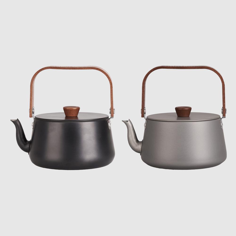 1.1L Camping Water Kettle Aluminum Alloy Outdoor Portable Teapot Boiling Stovetop Pot for Outdoor Travel Camping