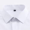 Camisa de vestir clásica con puños franceses para hombre, camisa de vestir lisa con tapeta frontal, camisas blancas formales de negocios de manga larga para trabajo de oficina