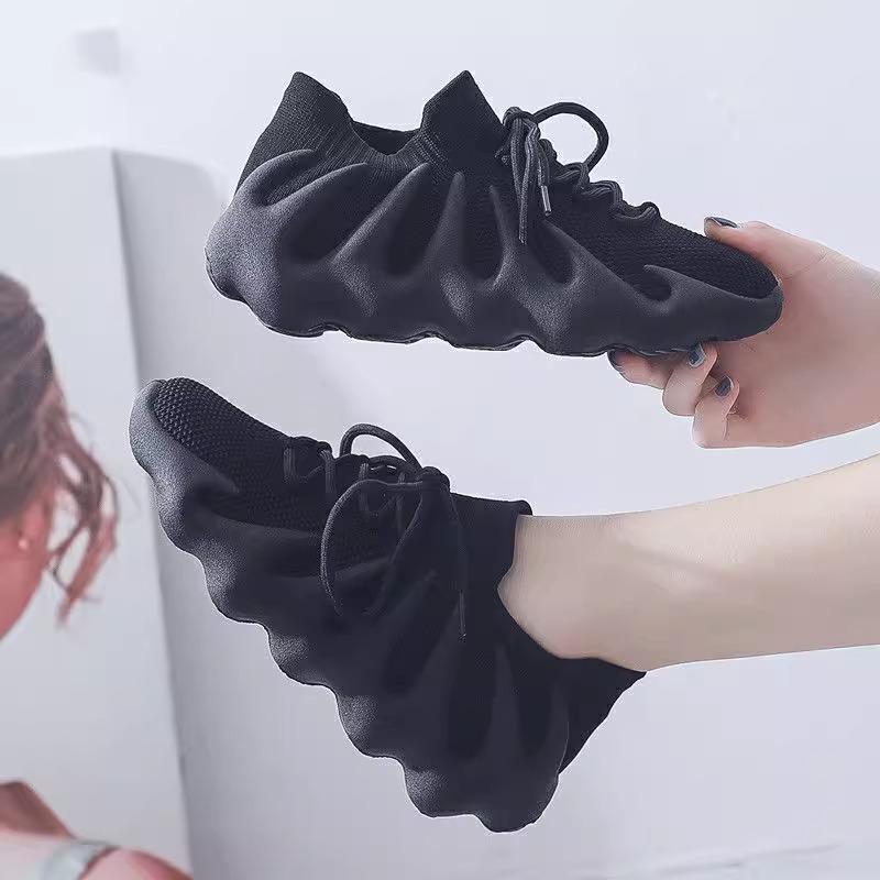 Putian flying woven coconut shoes women's 2025 summer dad shoes octopus volcano elastic socks shoes sports shoes men's shoes