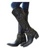 Ebay Autumn and Winter  Rivet Boots Thick Heel Medium Heel Rivet Tall  Boots Large Size Knight Boots