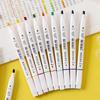 18 Stück Farben Marker Stifte Set Manga Textmarker Koreanische Schreibwaren Zeichnen Schule Kunstbedarf Marker Set
