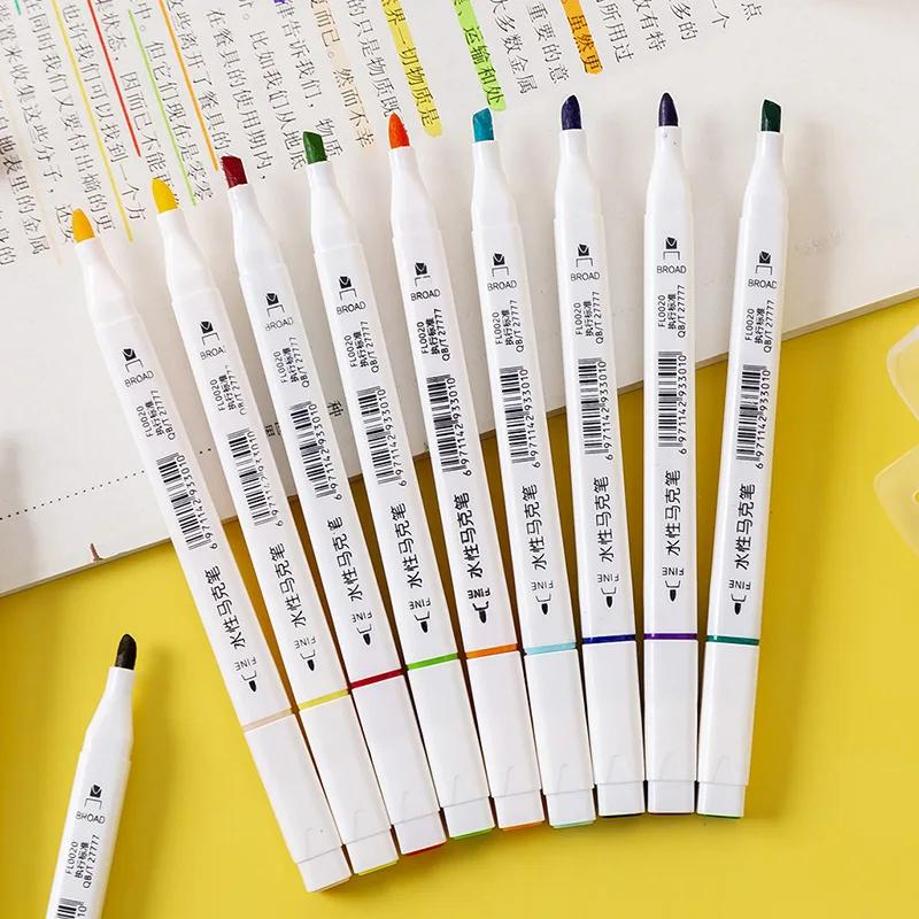 18 Stück Farben Marker Stifte Set Manga Textmarker Koreanische Schreibwaren Zeichnen Schule Kunstbedarf Marker Set
