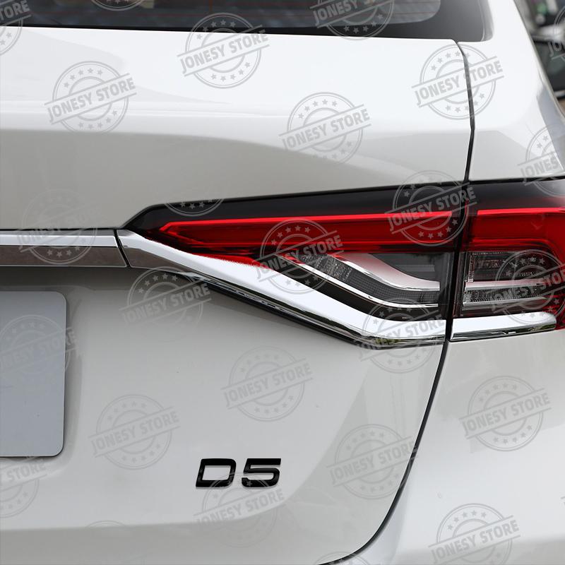 Auto Metal D8 D7 D6 D5 D4 D3 D2 Logo 3D Badge Lettering Decals Trunk Sticker For Volvo XC60 XC40 XC90 S40 S60 V40 V50 C70 T6 AWD
