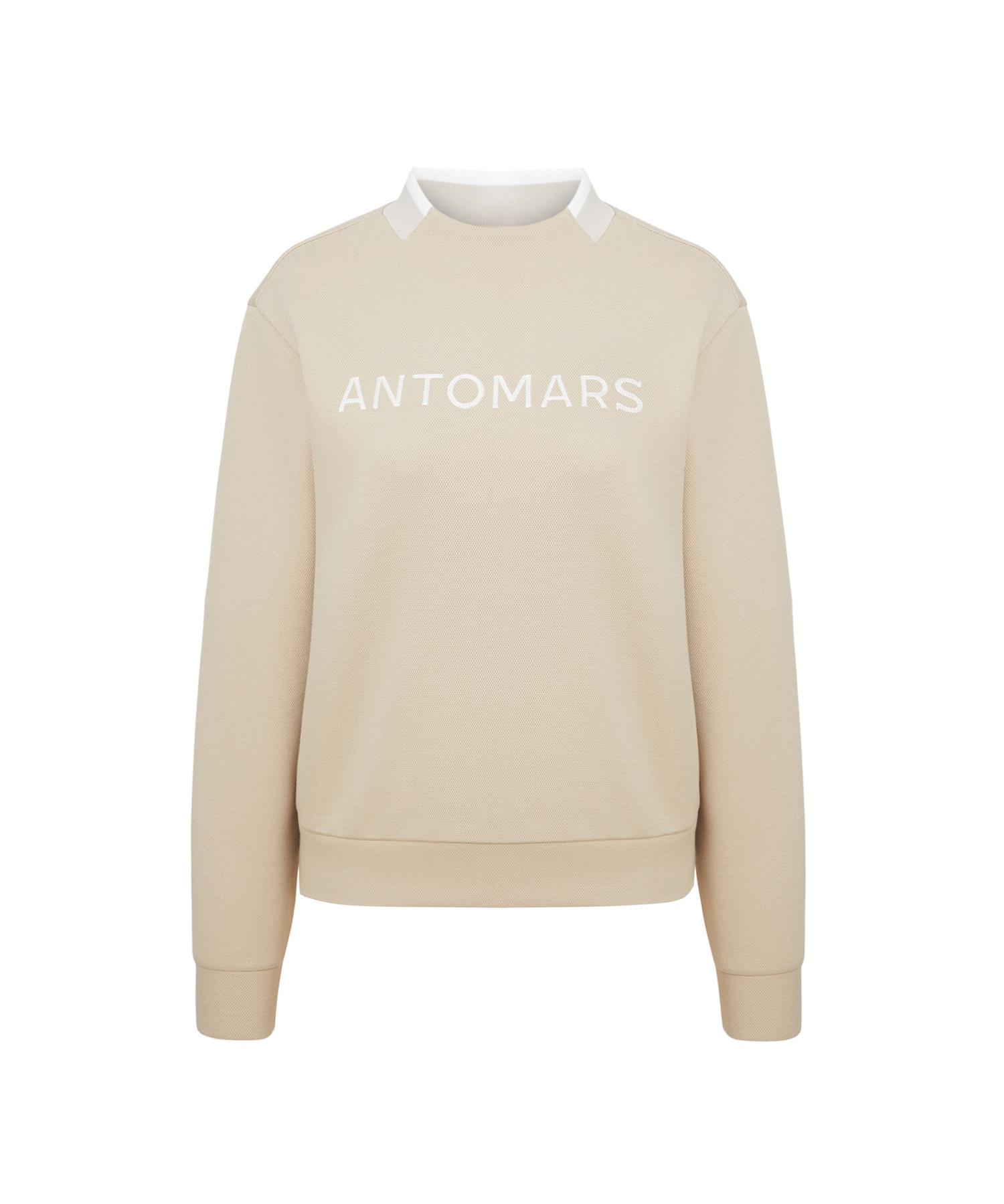 Antomas Antomars Logo Crew Neck Long Sleeve T-Shirt Women S - Beige S