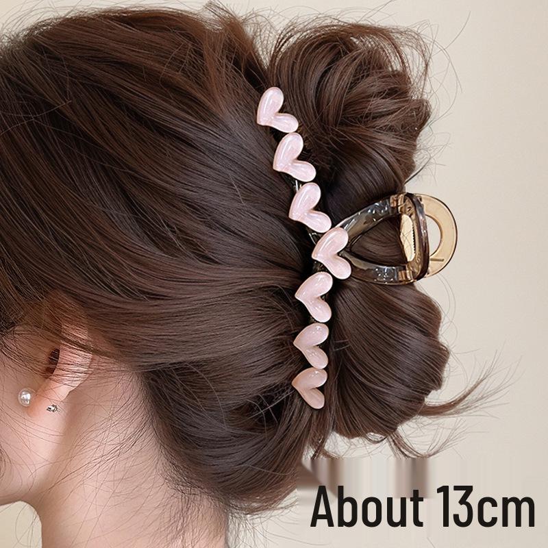 Elegant Large Hair Claw Clip for Thick Hair - High-End Korean Updo Shark Clip
