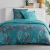 Bedding Set - 240 X 220 Cm - Printed Cotton Exotic Foliage Duck Blue - SUNSHINE