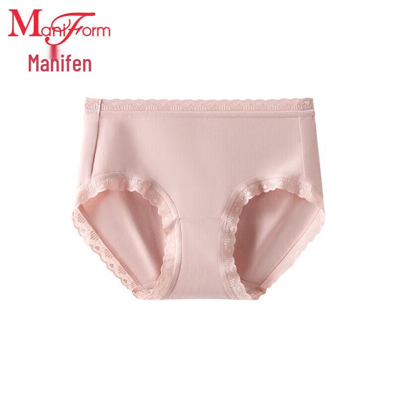 Maniform Women s Cotton Mid-Waist Anti-Bacterial Briefs L розовый