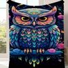 1pc Owl Print Blanket, Soft Warm Throw Blanket Nap Blanket For Couch Sofa Office Bed Camping Travel
