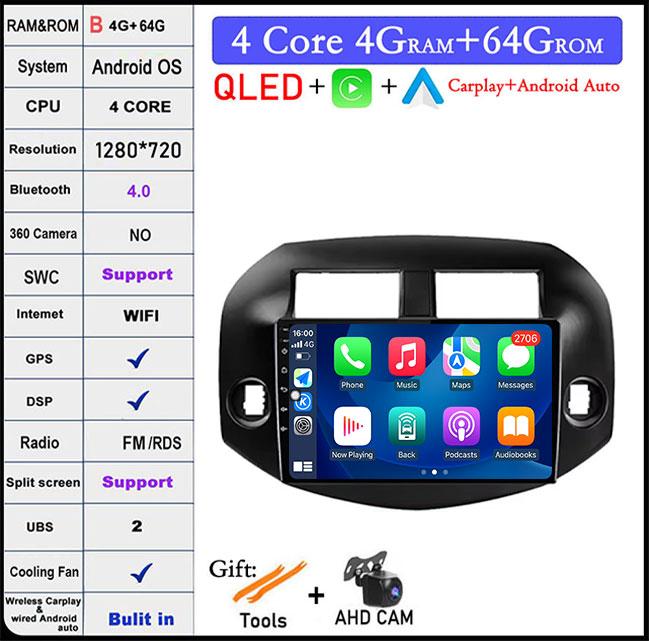 10 Inch IPS/QLED For Toyota RAV4 RAV 4 2005 - 2013 Car Radio Multimedia Video Player Auto Audio Stereo GPS Carplay