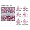 44-Piece Christmas Tree Ornament Set: Glittered Christmas Balls In Gift Box