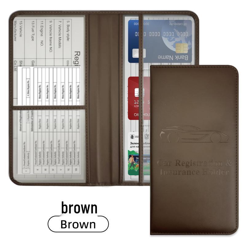 American Driver's License PU Leather Wallet: Car Registration & Insurance Document Holder