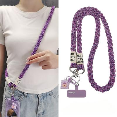 Šňůrka na mobilní telefon, Crossbody, Tkané lano, Ins, Venkovní popruh na mobilní telefon, Dámský, Dlouhý, na Cestování, Nakupování