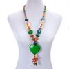 JMXD-Bohemian ethnic style necklace coconut shell pendant colorful multi-layer beaded retro hand-woven necklace women's jewelry