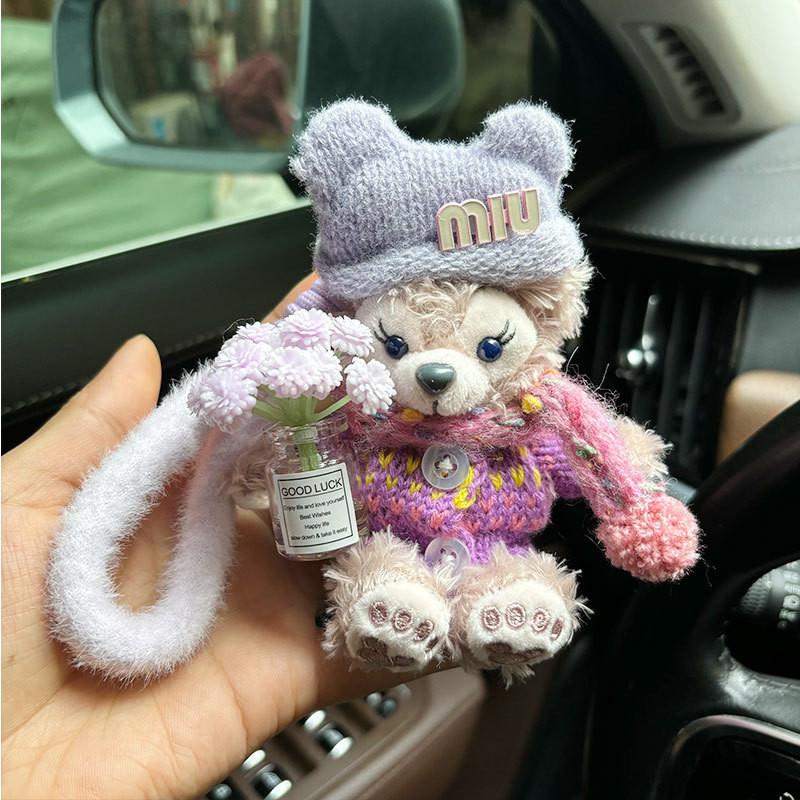 Sherry Lovely Rose Bear Keychain With Ultra Soft Fabric Ideal For Collectors And Gifts