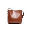 Wide Shoulder Strap, High-end Feel, Large Capacity Shoulder Bag, Women's Retro New Style, Women's Niche Genuine Leather, Women's Crossbody Bucket Bag