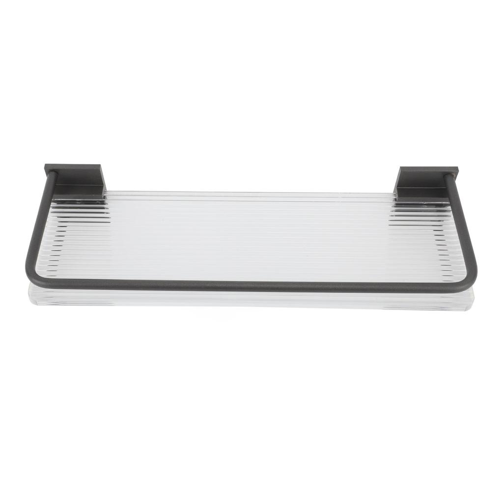 Półka Łazienkowa Ścienna 30cm Aluminium Kosmiczne Akryl Wieszak na Ręczniki Stojak do Przechowywania Łazienkowego Szary