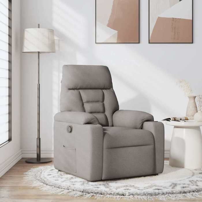 VidaXL Recliner Armchair Taupe Fabric, Armchair, TV Recliner, Stroller, Recliner Armchair for People 4015549