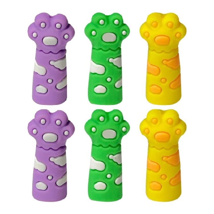 6 Pcs Silicone Pencil Tip Protective Cover Cats Claw Pencil Caps Pencil Extender Holder For Artists Students
