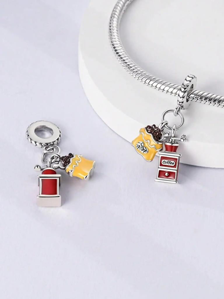 Charms Plata Copper Colors Rose Bag Colored Pencils Beads Charmpendant For Original Bracelet For Women Diy Jewelry Love Gift