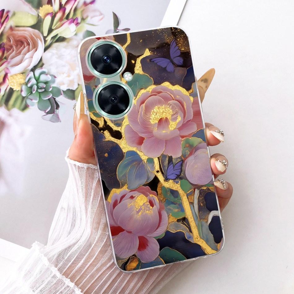 For Huawei Nova 11i Cute Flower Butterfly Cat Painted Case For Huawei Nova11i MAO-LX9 Soft Silicone TPU Phone Cases