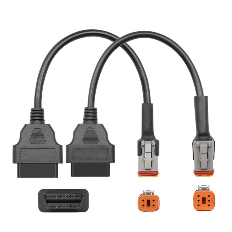 Motorrad OBD Diagnose-Scanner Kabeladapter für 6+4Pin Stecker Schnelles Datenübertragungswerkzeug Echtzeit-Datenübertragung