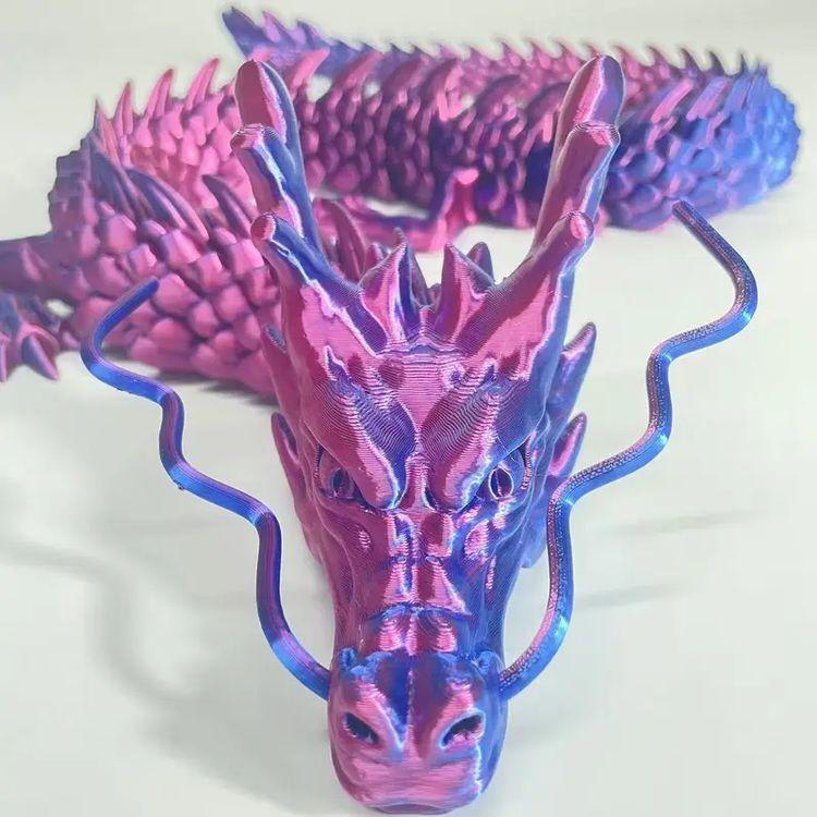 New 90Cm 3D Printed Dragon Full Body Joints That Can Move Home Furnishing And Decoration Figurines Desktop Ornament Children Toy