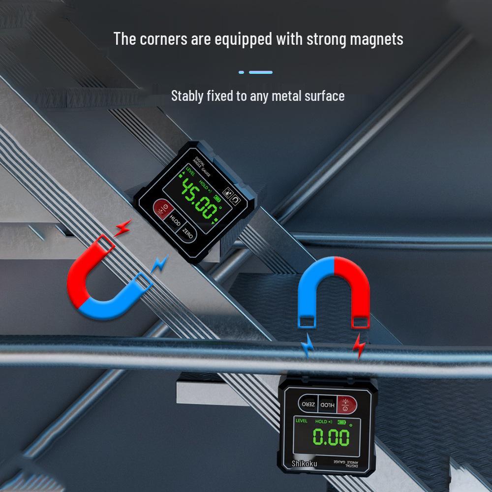 New Dual-Laser Digital Inclinometer with Strong Magnetic Base for Accurate Angle Measurements