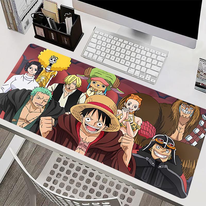 Computer Mouse Pad OOne PPiece Luffy Anime Mouse Pad Large Gaming Mousepad Rubber Extended Game Desk Mat Keyboard Mouse Carpet