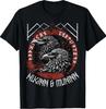 Odin Ravens Huginn & Muninn Vegvisir Norse Vikings Myth T-Shirt