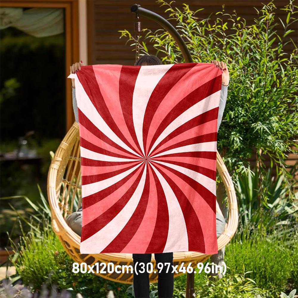 

1PC Stripes PatternOutdoor Flannel Blanket - Soft Plush Decor for Picnics, camping, Bedroom, Playroom, Office, or Lunch Break 1257A 80x120cm(31x47inch)