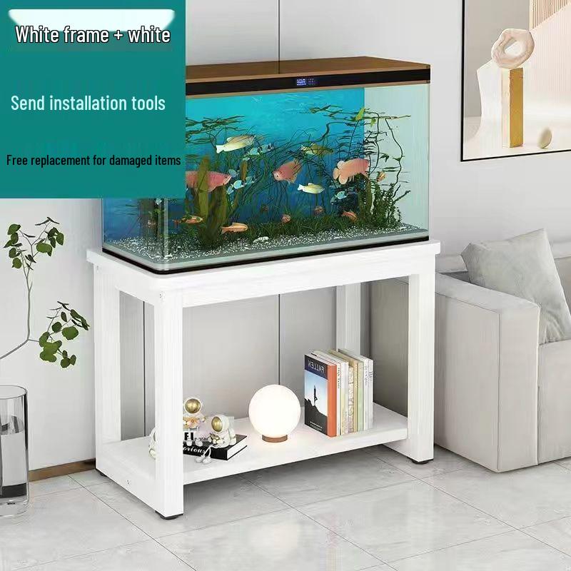 Heavy-Duty Wrought Iron Fish Tank Stand with Cabinet Storage