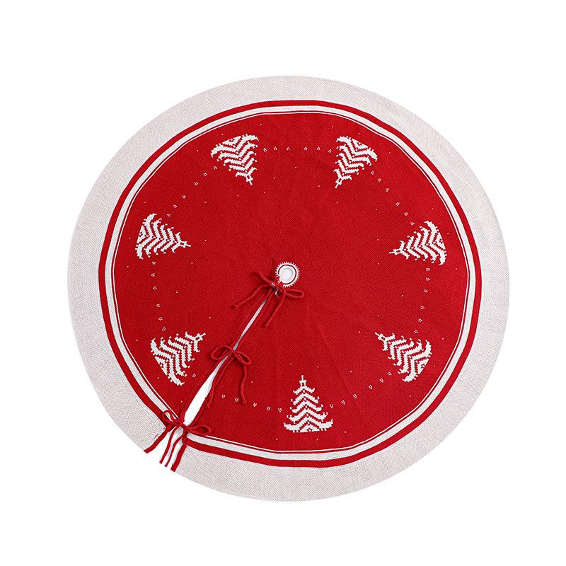 Christmas Tree Skirt Round Knitted Tree Base Apron Christmas Tree Skirt Scene Decoration Decoration Supplies