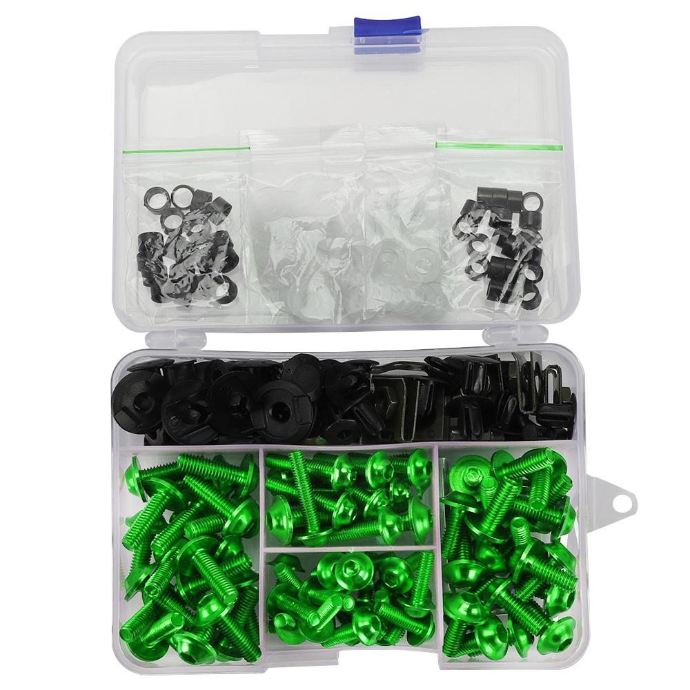 For Kawasaki NINJA 250R 300 ER6 650 ZX6 ZX7 ZX9 ZX10 ZX12 ZX14 Z1000 Z900 Z800 Z750 Z650 Fairing Bolts Fastener Clip Screw Kit