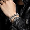 Hip-Hop Herren Trendig Dominierend Weite Version Flache Kette Retro Trendiger Schmuck Liebe Rattanmuster Armband