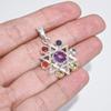 Star Chakra Pendant: 925 Sterling Silver Multi-Gemstone Healing Jewelry