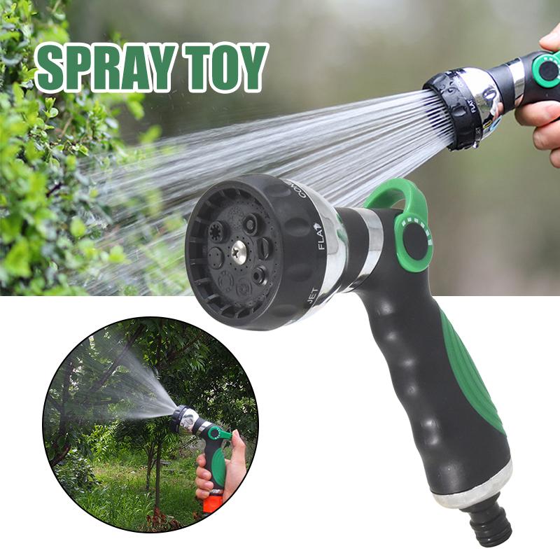 

8 spray modes Garden Water Hose Spray Nozzle Anti-Slip and Shock Resistant Design Garden water gun for Watering and Washing зелёный