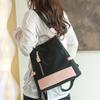 Women's Large Capacity Backpack Color Block Commuter Travel Anti-Theft Backpack Multi-Function Shoulder Bag