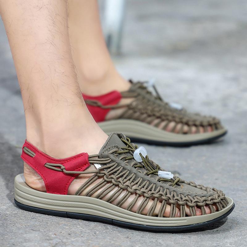 Pánské římské sandály široké venkovní ručně vyráběné sandály dámské plážové boty párové sandály nadměrná velikost