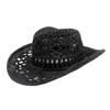 Classic Unisex Cowboy Hat with Curled Edge for Sun Protection Outdoor