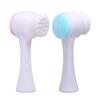 Double-Sided Face Wash Brush: Nylon & Silicone Bristles for Pore Cleansing and Blackhead Removal