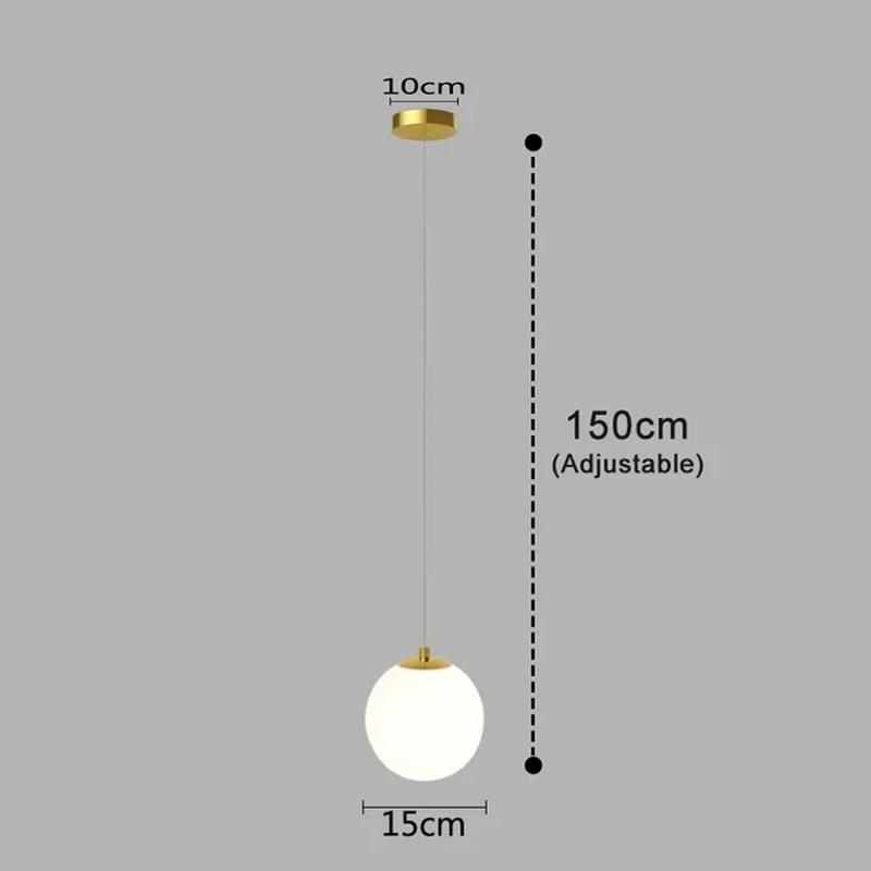 

Modern Long Dining Room Chandeliers Glass Ball Lampshade Light Over The Table Kitchen Office Pendant Lamp Home Decor Luminaires Warm White