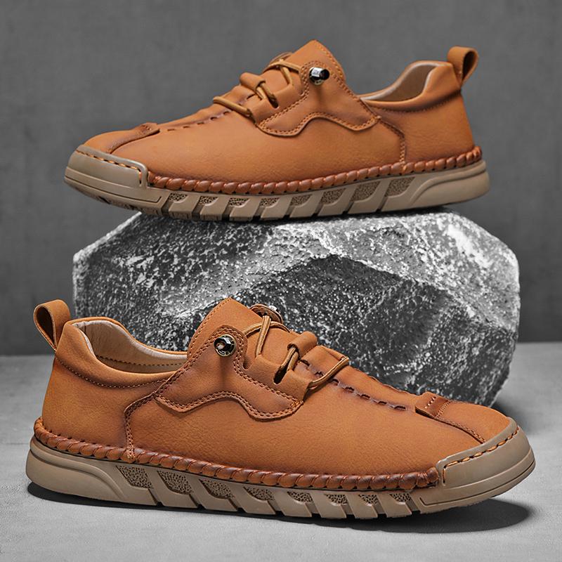 38-46 Handmade Split Leather Boots Men Shoes Comfortable Ankle Boots For Men Casual Shoes Large Size Tooling Shoes