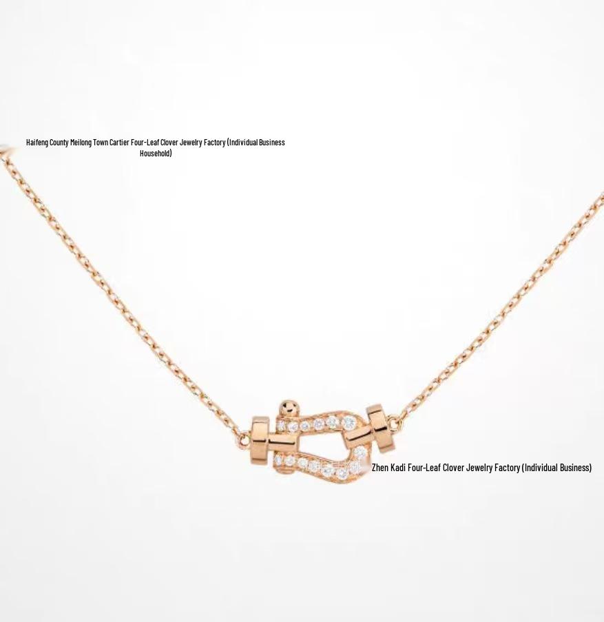 Fred 18K Gold Horsebit Diamant Anhänger Schlüsselbein Kette